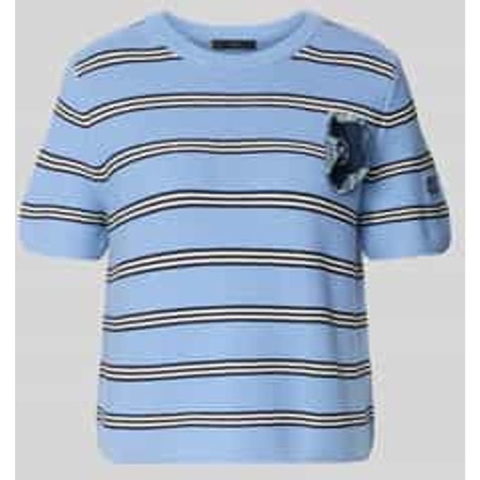 Gebreid shirt met bloemapplicatie