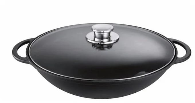 Schulte-Ufer Rustika Gietijzeren wok / wadjan 36cm - met Deksel