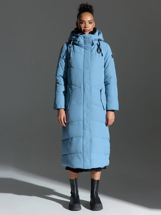 Navahoo dames gewatteerde winterjas Hingucker – Extra Lang & Warm