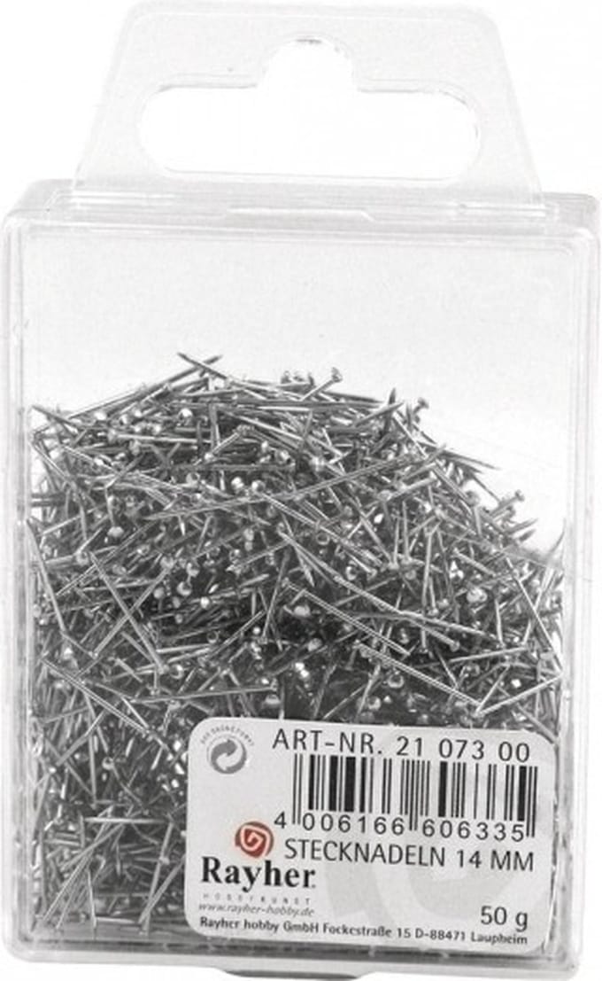 Rayher Kopspelden/naaispelden - 14 mm - zilver - 5000x stuks - hobby steekspelden