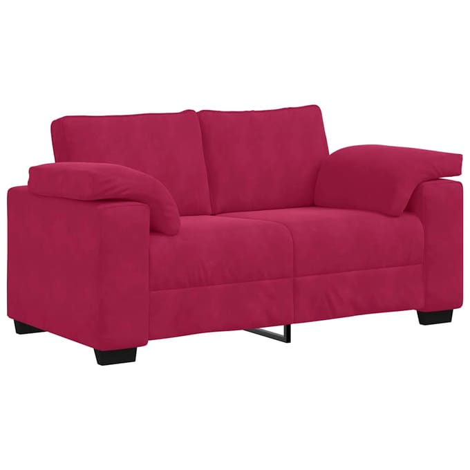vidaXL - Loveseat - Sofa - Wijnrood - 160x77x82 - cm - Fluweel