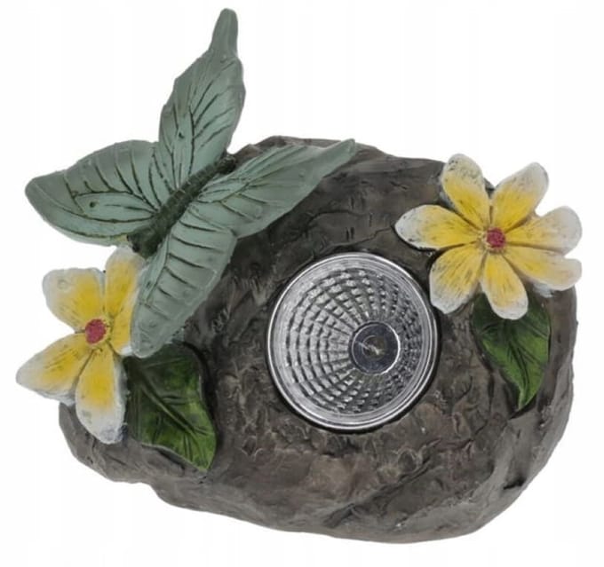 Koopman - Solar Tuinlamp - Vlinder - Op Steen - 10 cm