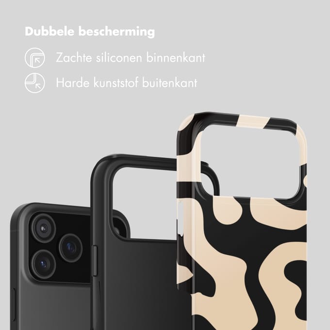 Selencia Hoesje - Geschikt voor Apple iPhone 17 Pro Max - Backcover - Art Wave Black