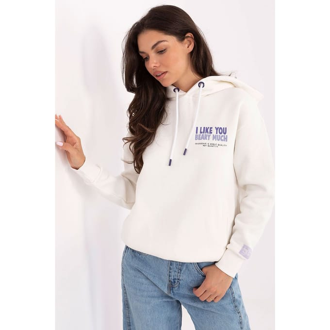 Playful Bear Hoodie - Weiß / M