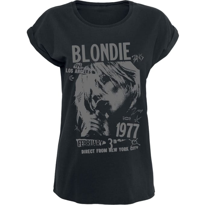 Blondie Tour 1977 Dames T-shirt - zwart - S