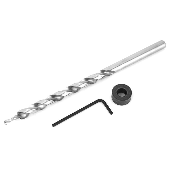 9mm Ronde Schacht Twist Stappenboor Set voor Pocket Hole Boormal Gids Kit met Sleutel