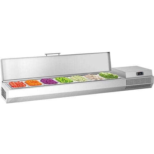 GGM Gastro Opzetkoelvitrine PREMIUM PLUS - 1733x413mm - 6x GN 1/3 zilver