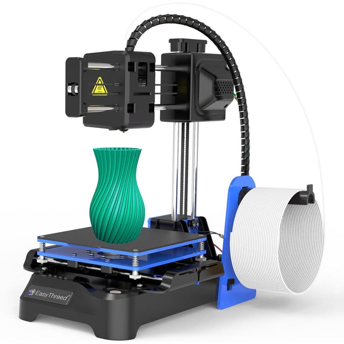 EasyThreed Drukmachine voor Kinderen Mini Desktop 100x100x100mm Printformaat Geen Verwarmd Bed Eén-Toets B-EU zwart