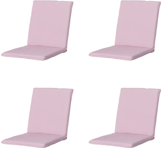Madison - Stapelstoelkussen Panama soft pink - Ca. 97x49 cm - Set van 4