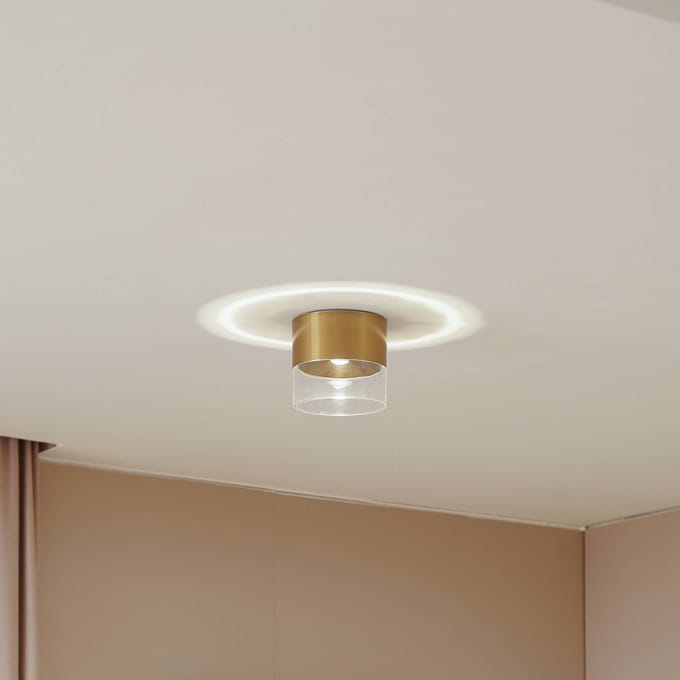 Lindby LED plafondlamp Dalila, goud, Ø 10 cm, aluminium