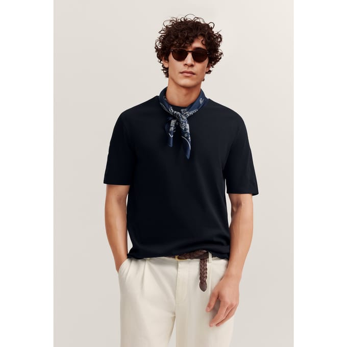 Bugatti Herren T-shirt elegant met ronde hals