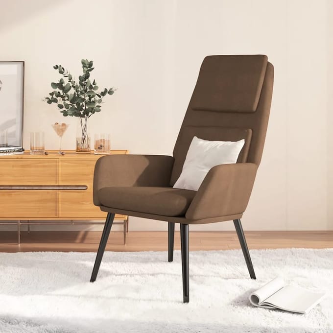 vidaXL - Relaxstoel - stof - bruin