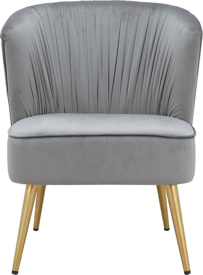 Dahlia-Loungestoel in grijs velours