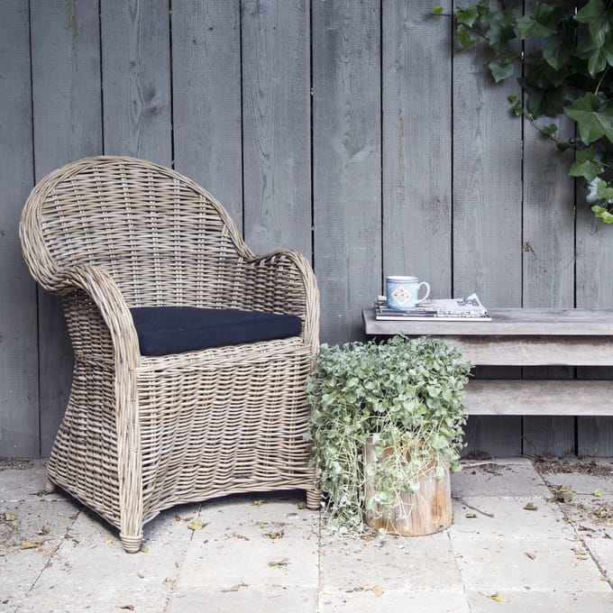Het Mandenhuys Stoel Veranda - Naturel Rotan - 65x60x86cm