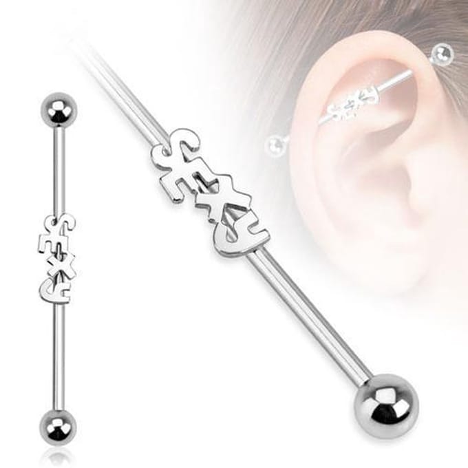 Industrial piercing sexy - zilver - LMPiercings