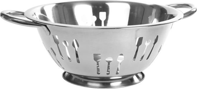 Alessandro Keuken vergiet - zilver - RVS - D29 cm x H11 cm - keuken zeef