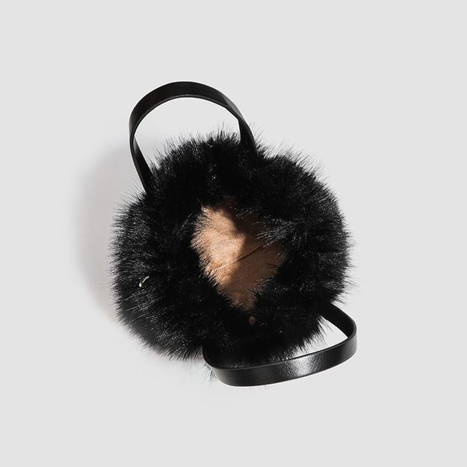 Eenvoudige Pluche Handtas Damesmode Fluffy Schoudertas Oceaanmode met Crossbody Bonttas white