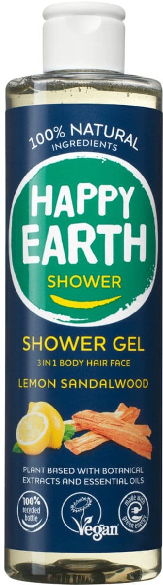 Happy Earth 3-in-1 Douchegel - Lemon Sandalwood - 100% Natuurlijk - 300 ml