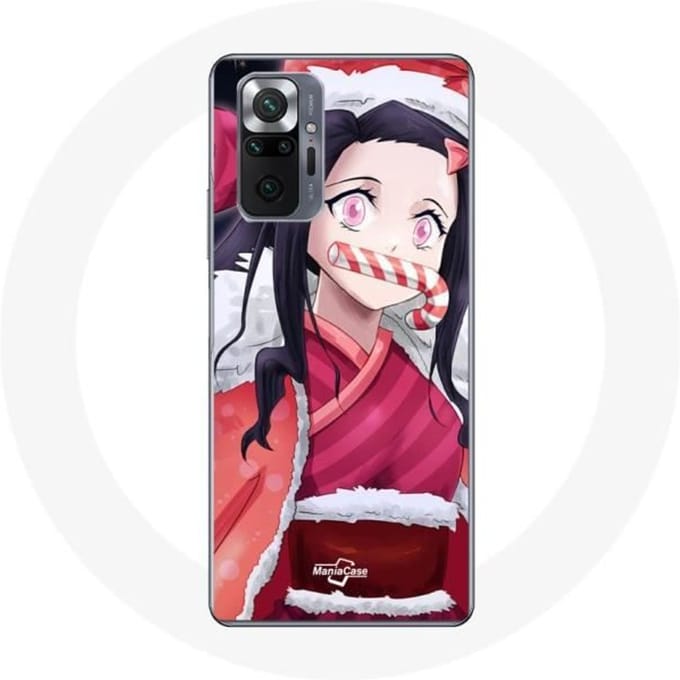 Coque pour Xiaomi Redmi Note 10 Pro Anime Demon Slayer Kamado Nezuko Le jour de Noël 2023