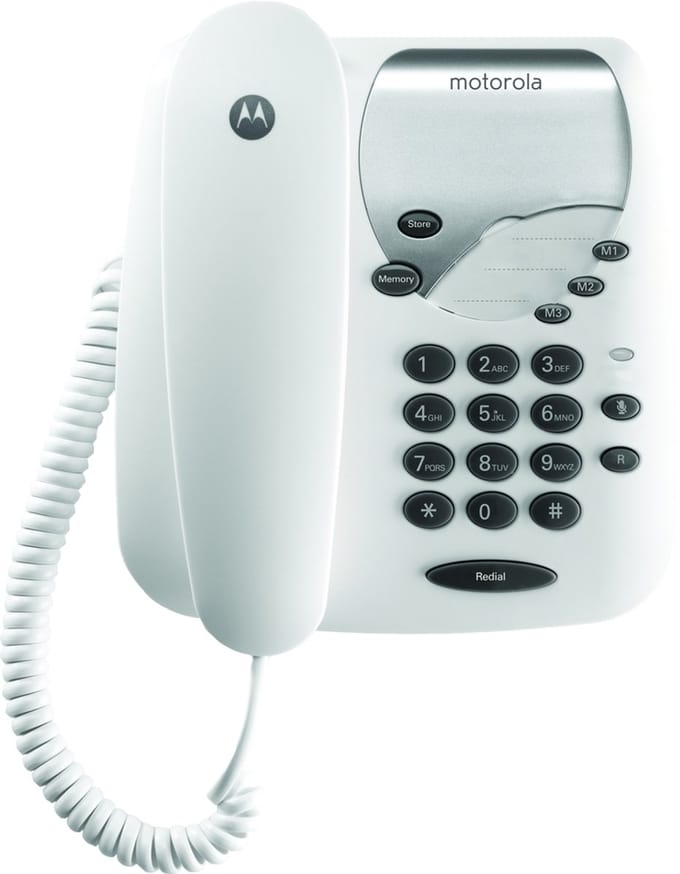 Telefoon met 13 geheugens - wandmontage mogelijk - wit - CT1