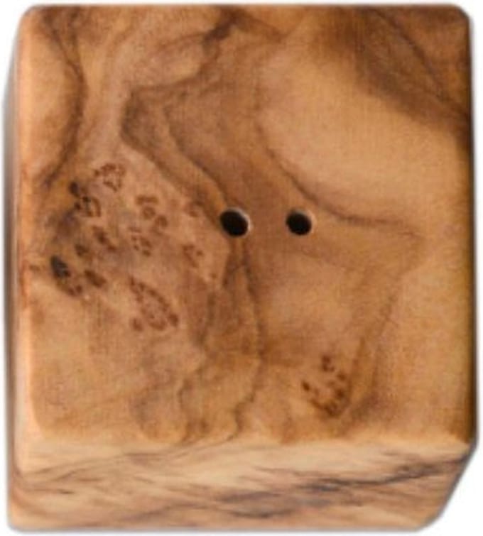 D.O.M. Olijfhouten Peperstrooier Dobbelsteen – Antibacterieel en Handgemaakt 4 x 4 x 4 cm