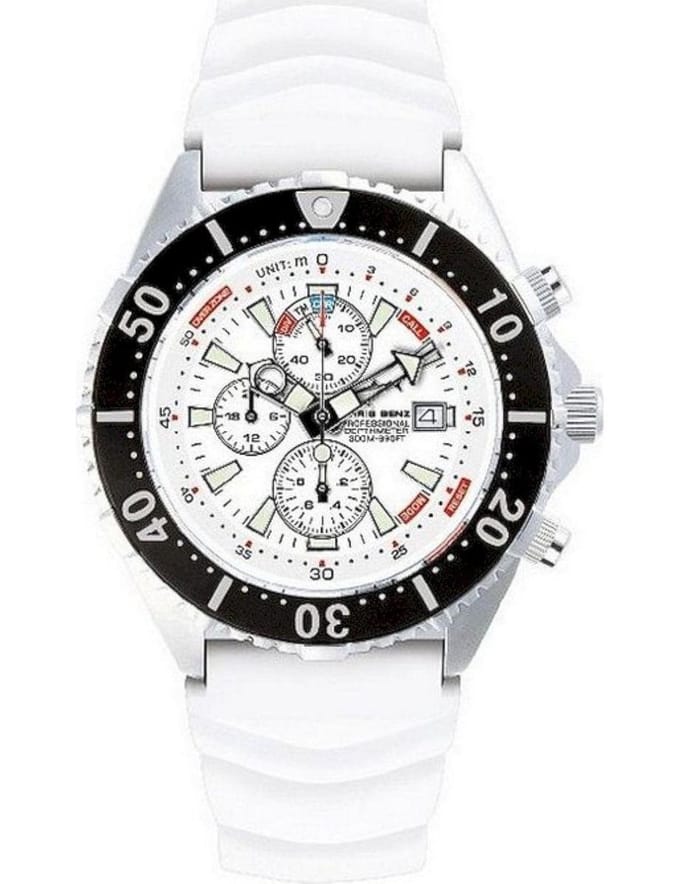 Chris Benz Duikerhorloge Depthmeter Chronograaf CB-C300-W-KBW