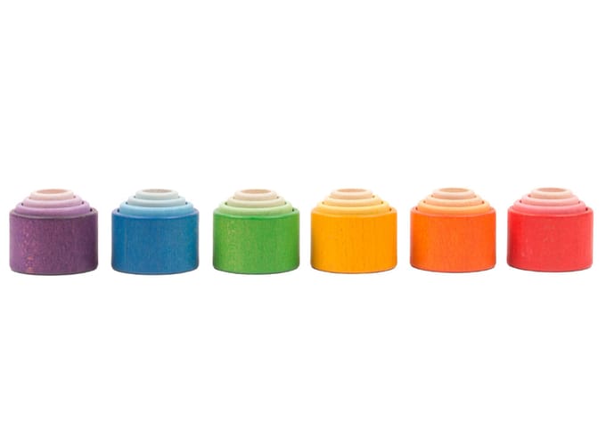 Grapat - houten speelgoed - stapeltorens - nest bowls