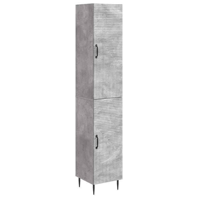 vidaXL - Kast - Set - 2 - st - Betongrijs - Bewerkt - hout
