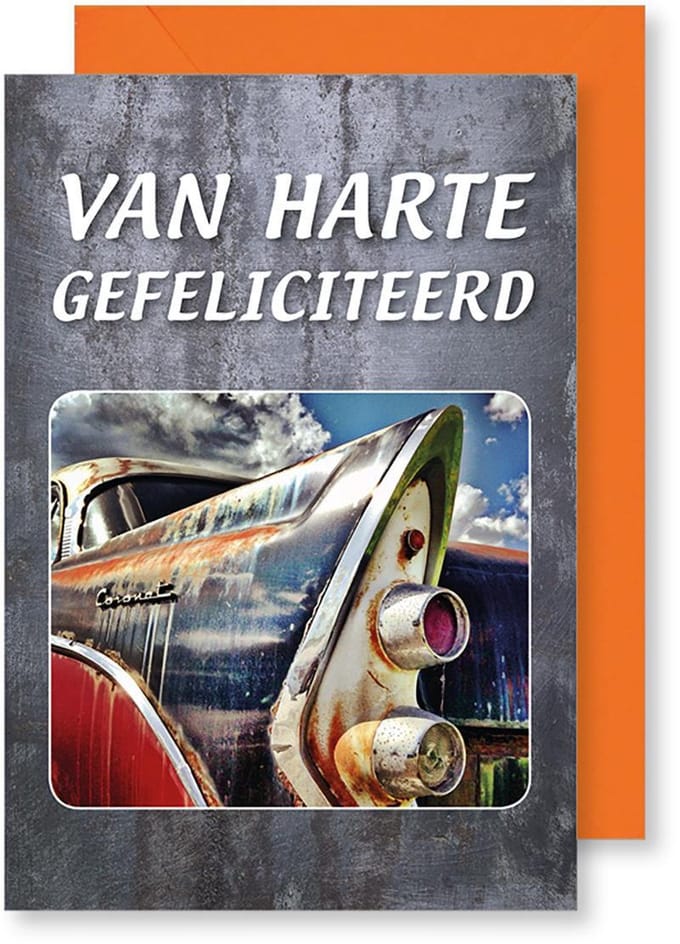 6 Wenskaarten met gekleurde envelop - MGPcards - Gefeliciteerd - 11,5 x 17 cm