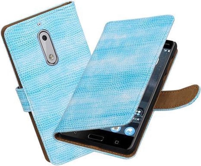 BestCases.nl Nokia 5 Mini Slang booktype hoesje Turquoise
