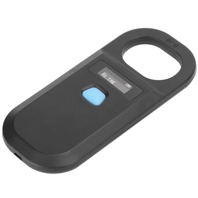 Dieren Tag Reader Huisdierbenodigdheden Draagbare Chip Scanner OLED Scherm Handheld Hoge Helderheid(Zwart ) zwart