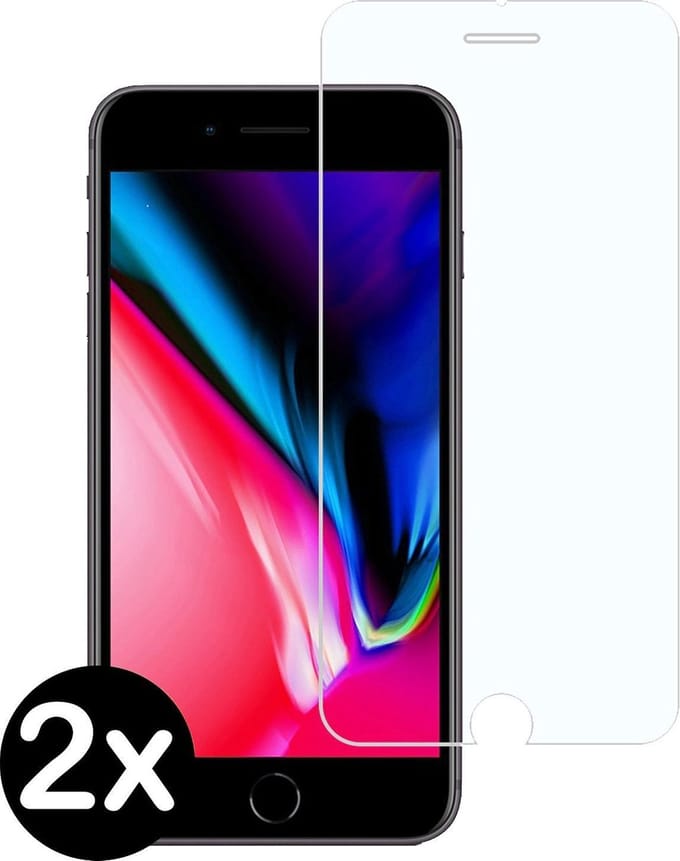 Screenprotector Geschikt voor iPhone 6/7/8 Plus Screenprotector Glas Gehard Tempered Glass - Screenprotector Geschikt voor iPhone 6/7/8 Plus Screen Protector Screen Cover - 2 PACK
