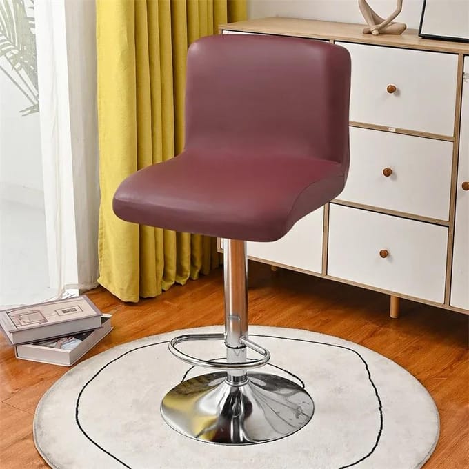 PU Leer Barkruk Stoelhoes Stretch Bureaustoel Slipcovers Elastisch Waterdicht Korte Rug Stoelhoezen Eetkamer Keuken