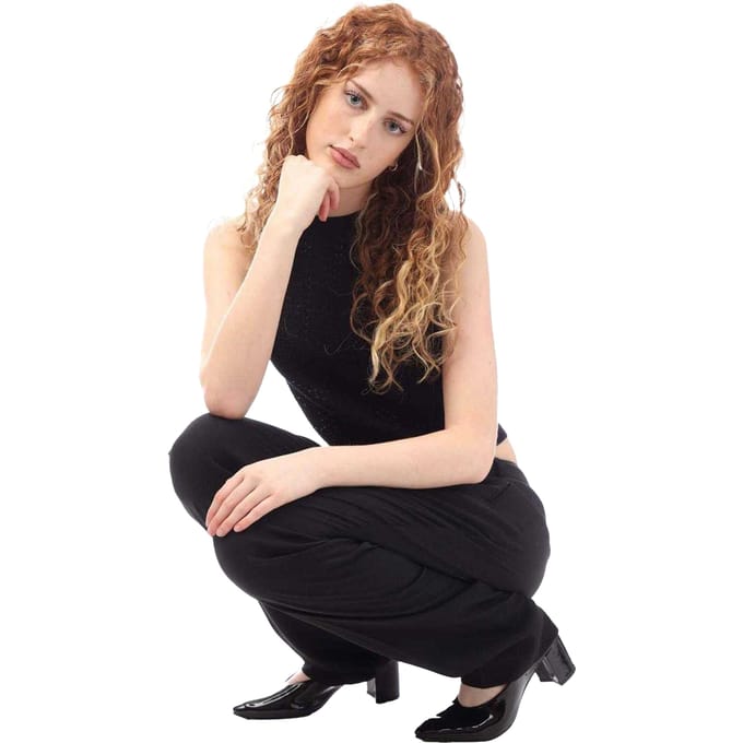 Boss Dames/Dames Fassie Gehaakte Top (Zwart)