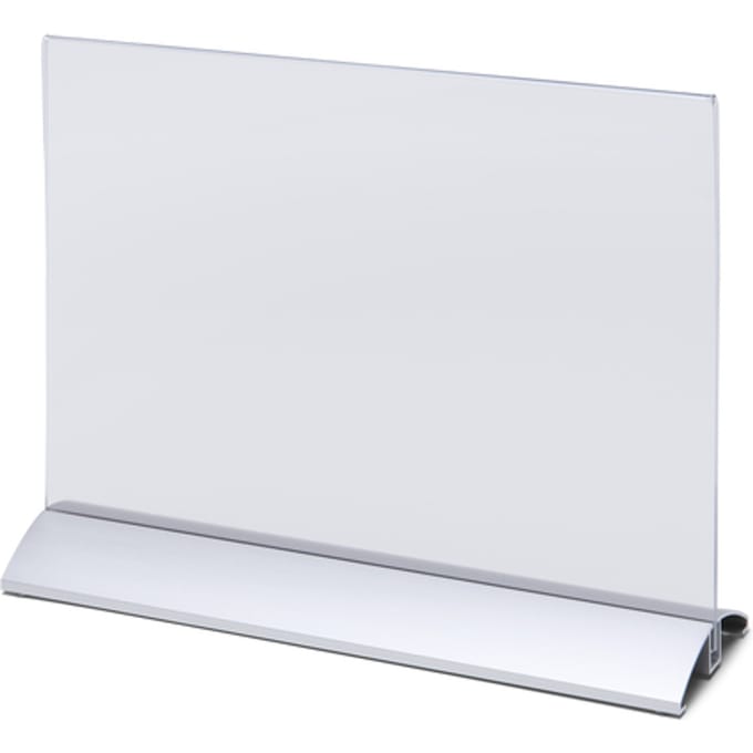 Menukaarthouder IEZZY liggend A4 aluminium voet