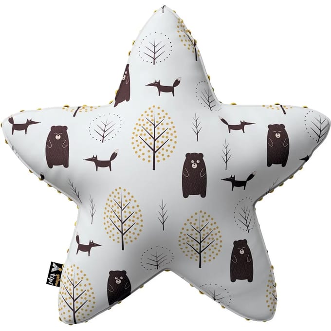 Kussen met minky Yellow Tipi Lucky Star Magic Collection