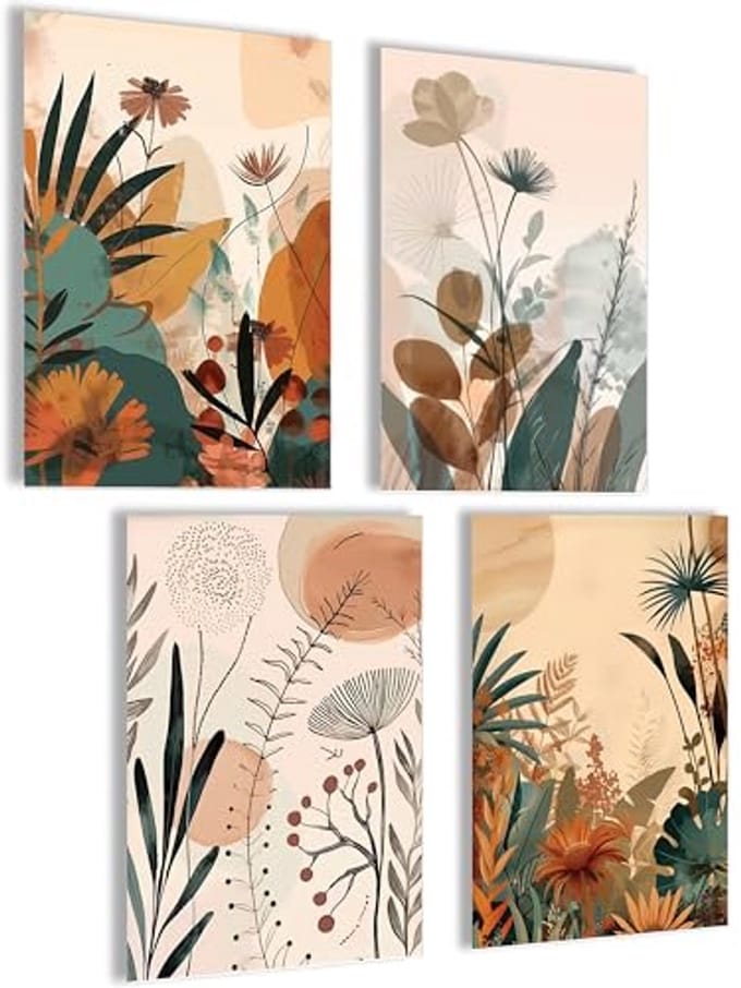 Boho Wanddecoratie Set - Abstracte en Esthetische Posters voor Woonkamer