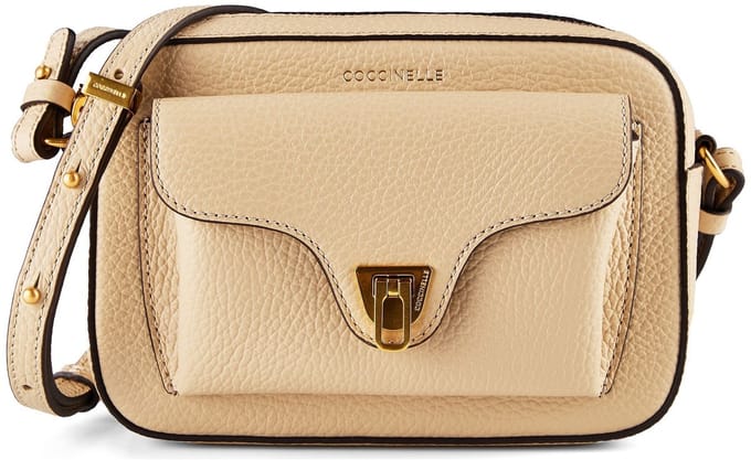 COCCINELLE Leren schoudertas Beat Soft Crossbody Bag Sandshell beige