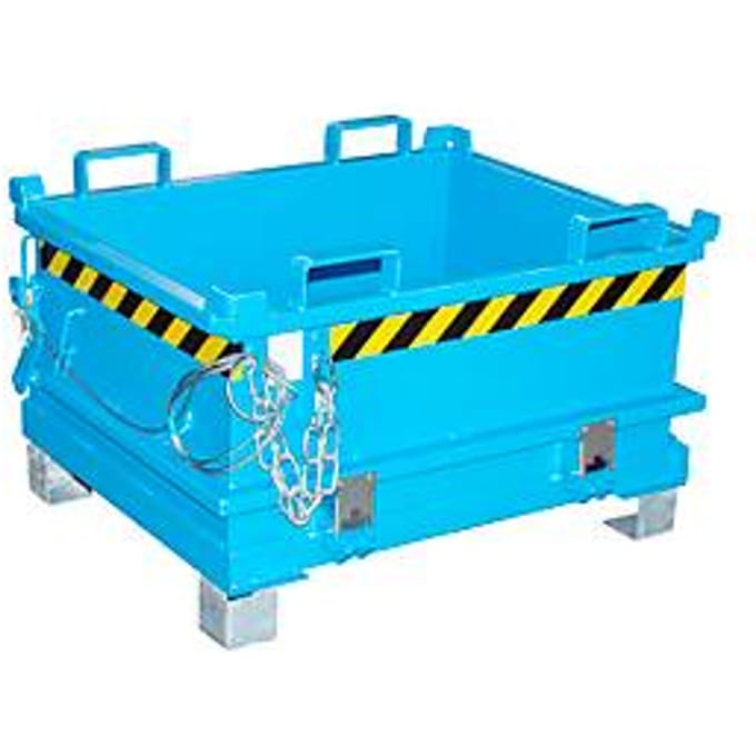 Bauer Mini-klapbodemcontainer MSB 250 - 1000 x 800 x 625 mm - lichtblauw RAL 5012