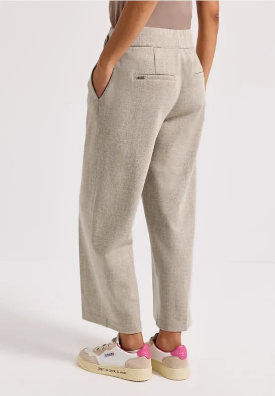 Gemêleerde broek met rechte leg