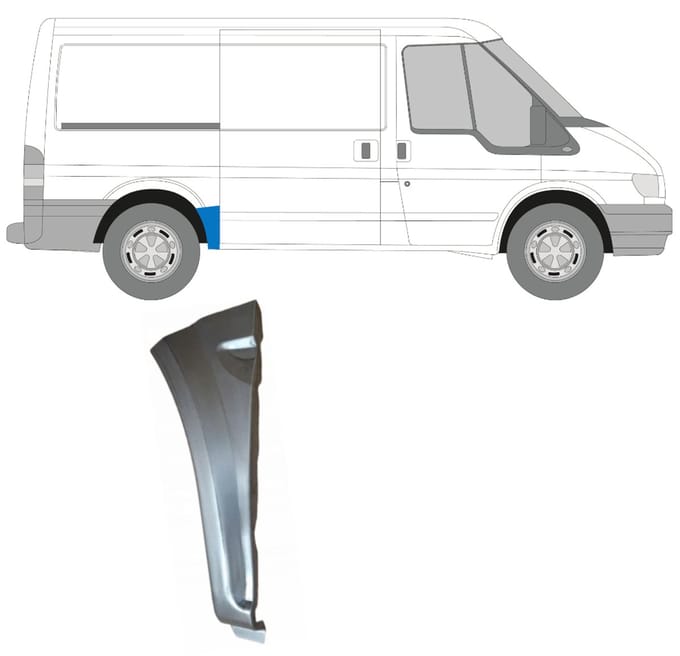 Reparatiepaneel achterspatbord voor Ford Transit 2000-2013 / Rechts