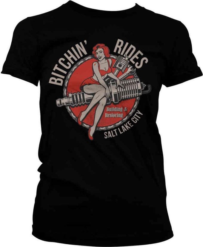 Bitchin' Rides Dames Tshirt -S- Salt Lake City Zwart