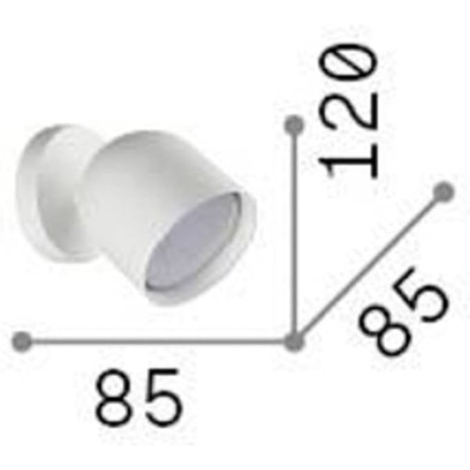 Ideal Lux wandlamp Dodo zwart 1-lamp metaal Ø 8,5 cm