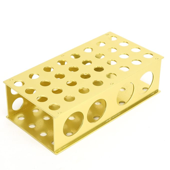 Reageerbuisrek Meerdere Gaten Roestvrij Staal Buisstandaard Houder Laboratoriumapparatuur beige
