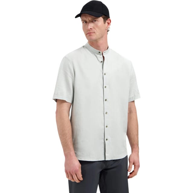 No Excess Shirt short sleeve granddad with li dusty green
