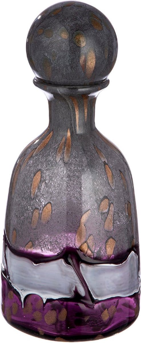 design vaas/ bloemenvaas fles lila handgemaakt kerst geschenk