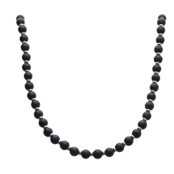Bela Donaco - Herenketting Classic B6 – Onyx – Sterling Zilver