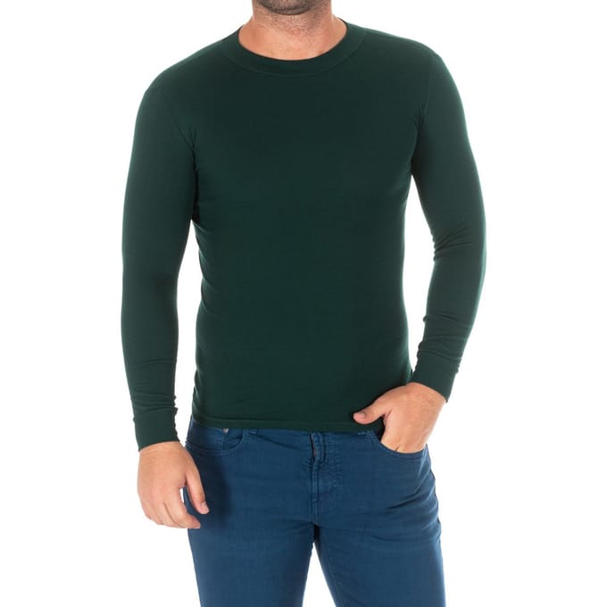 Langärmliges Herren-T-Shirt mit halbhohem Kragen 1625-H