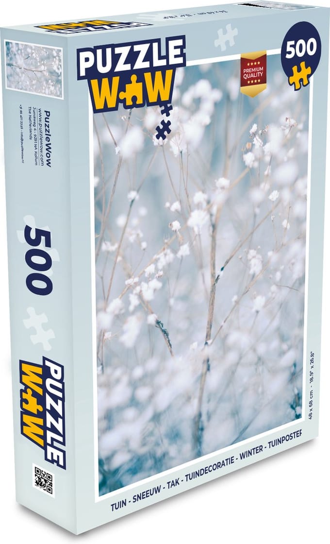 Puzzel Takken - Sneeuw - Winter - Natuur - Botanisch - Legpuzzel - Puzzel 500 stukjes