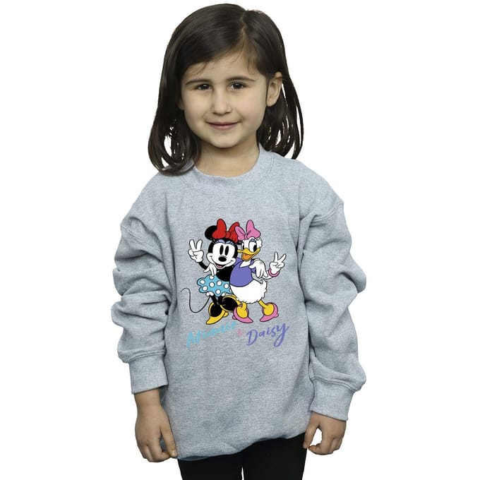 Disney Meisjes Minnie Mouse en Daisy Sweatshirt (Sportgrijs)